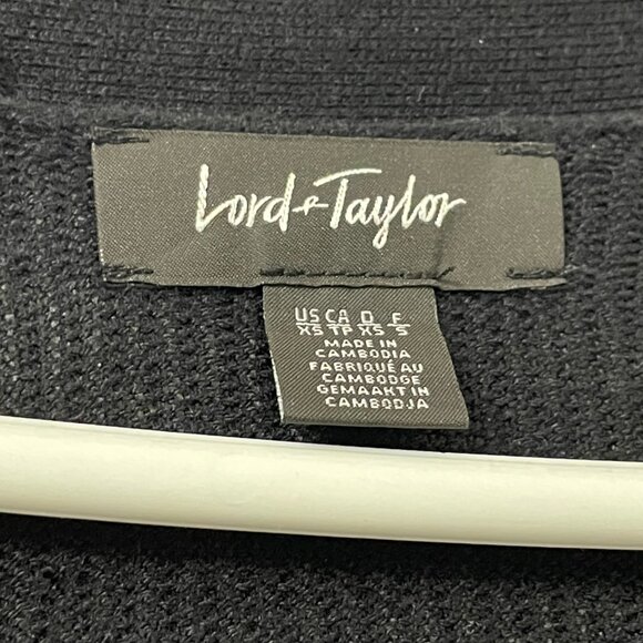 LORD & TAYLOR Black Long Cardigan - Size XS - Picture 2 of 3